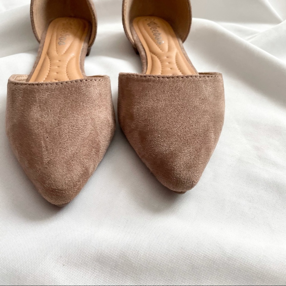 Weeboo Velvet Pink D’Orsay Flats - Picture 3 of 5
